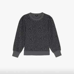 RAILS WOMEN'S MARCIE SWEATSHIRT - CHARCOAL MINI CHEETAH- NWOT
